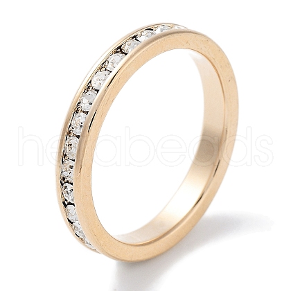 Brass Micro Pave Cubic Zirconia Finger Rings for Women KK-C077-12G-1