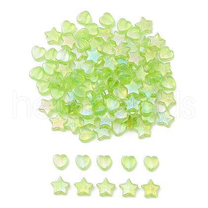 100Pcs 2 Style Eco-Friendly Transparent Acrylic Beads TACR-YW0001-86E-1