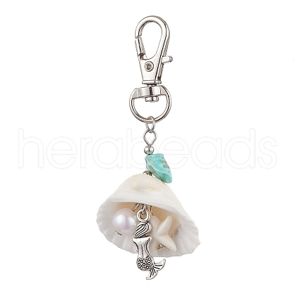 Synthetic Turquoise Pendant Decoration HJEW-JM02099-01-1