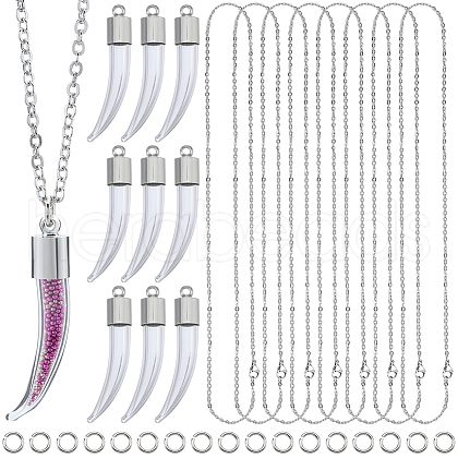 SUNNYCLUE 36Pcs 3 Styles Transparent Glass Bottle Pendants GLAA-SC0002-37-1