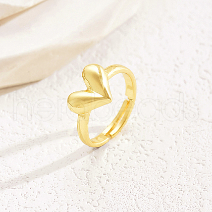 Real 18K Gold Plated Brass Adjustable Rings XT2727-2-1