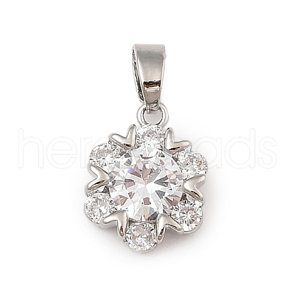 Brass Micro Pave Cubic Zirconia Pendants KK-U041-02P-03-1