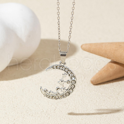 Alloy Crystal Rhinestone Pendant Necklaces FS-WG6A3E6-03-1