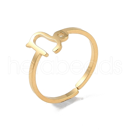 Real 18K Gold Plated 304 Stainless Steel Adjustable Finger Ring RJEW-L115-01G-01-1