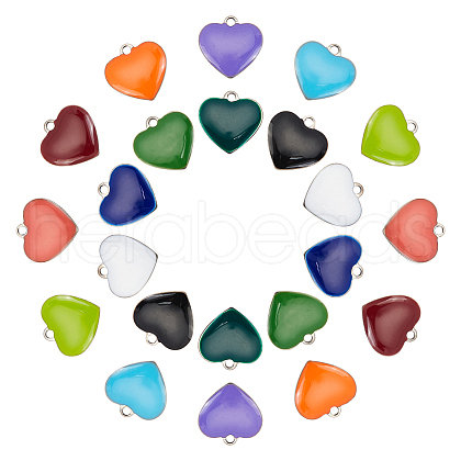 DICOSMETIC 44Pcs 11 Colors 201 Stainless Steel Enamel Charms STAS-DC0003-84-1