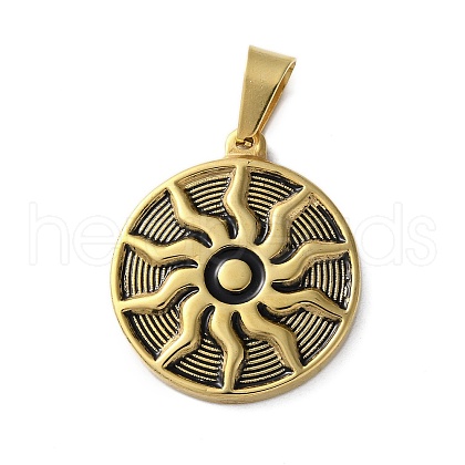 304 Stainless Steel Enamel Pendants STAS-G346-44G-1