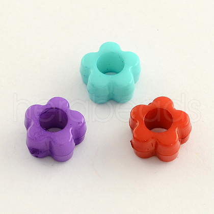 Opaque Acrylic European Beads SACR-Q099-M89-1