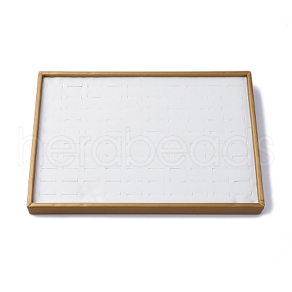 100-Slot Imitation Leather Jewelry Ring Organizer Display Trays CON-G023-16-1