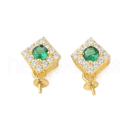 925 Sterling Silver Micro Pave Cubic Zirconia Peg Bails Pendants STER-B004-07G-03-1