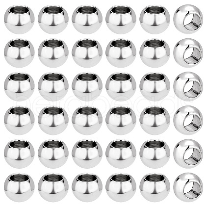   200Pcs 304 Stainless Steel Beads STAS-PH0005-30-1