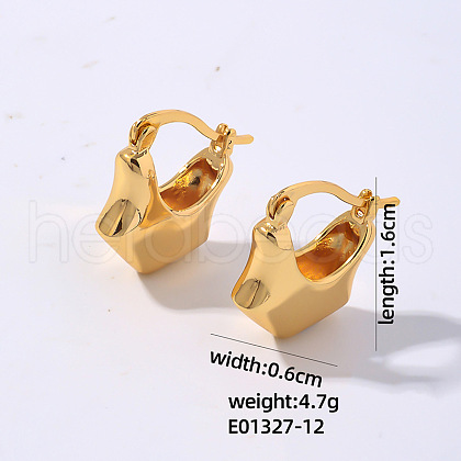 Geometric Hollow Earrings Women Stainless Steel Winter Ear Studs Fashion UN3143-5-1