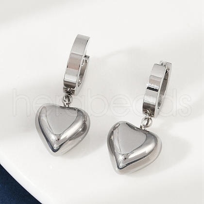 304 Stainless Steel Dangle Stud Earrings EJEW-V004-02P-1