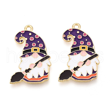 Alloy Enamel Pendants ENAM-T022-01G-1