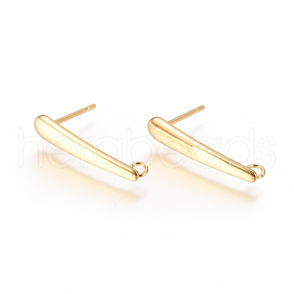 Ion Plating(IP) 304 Stainless Steel Ear Stud Components STAS-I120-18B-G-1