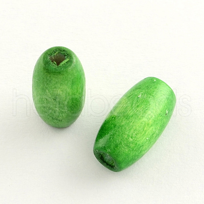 Dyed Natural Wood Beads WOOD-Q003-6x4mm-06-LF-1