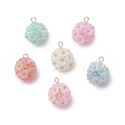 Frosted Transparent Acrylic Pendants PALLOY-MZ00670-1