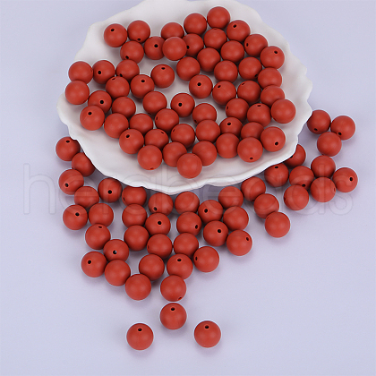 Round Silicone Focal Beads SI-JX0046A-81-1