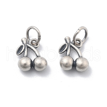 925 Sterling Silver Cherry Charms STER-D302-09AS-1