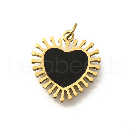 304 Stainless Steel Enamel Charms STAS-R153-08G-02-1