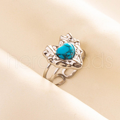 Non-Tarnish 304 Stainless Steel Cuff Ring for Unisex AW9145-1-1