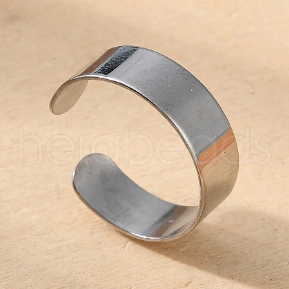 Non-Tarnish 304 Stainless Steel Cuff Rings X-STAS-T045-22A-P-1