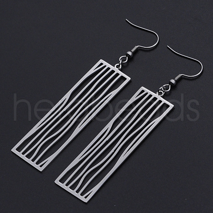 Tarnish Resistant 201 Stainless Steel Dangle Earrings STAS-S105-JN614-1-1
