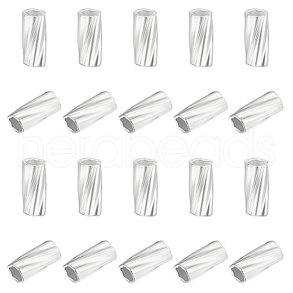   40pcs Sterling Silver Tube Beads STER-PH0002-63-1