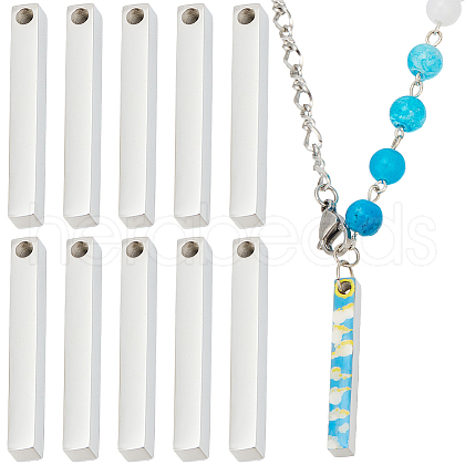 SUNNYCLUE 10Pcs 304 Stainless Steel Pendants FIND-SC0010-30-1