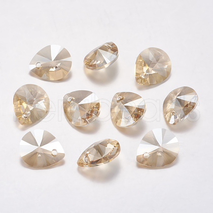 Faceted K9 Glass Rhinestone Charms RGLA-F053-D-001GS-1