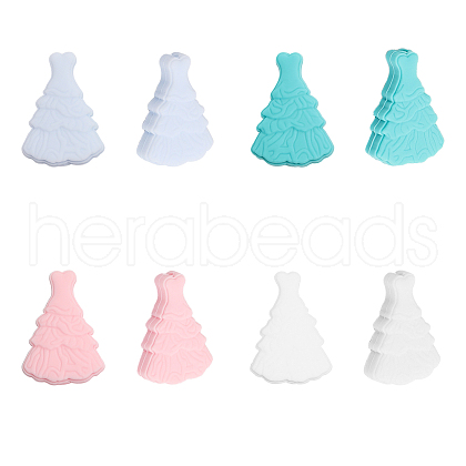 CHGCRAFT 8Pcs 4 Colors Silicone Beads SIL-CA0002-34-1