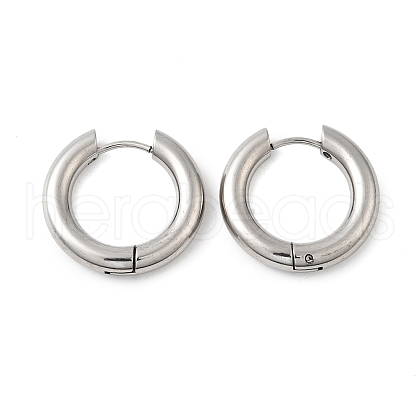 Tarnish Resistant 202 Stainless Steel Huggie Hoop Earrings EJEW-O087-08K-P-1