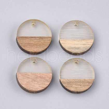 Resin & Walnut Wood Pendants RESI-S358-02C-12-1