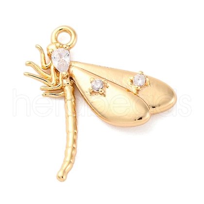 Brass Pave Cubic Zirconia Pendants KK-E793-27G-1