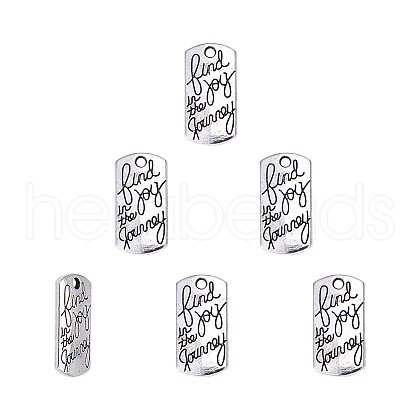 Tibetan Style Alloy Rectangle Pendants TIBEP-PH0004-89-1