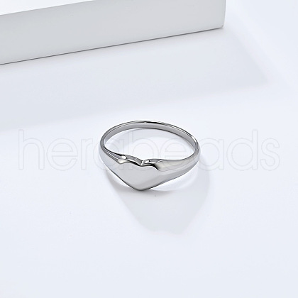 Heart 304 Stainless Steel Finger Rings for Women FS-WGDCCF4-01-1