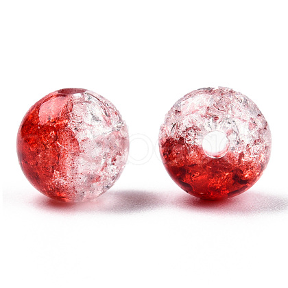 Transparent Crackle Acrylic Beads CACR-N004-01F-1
