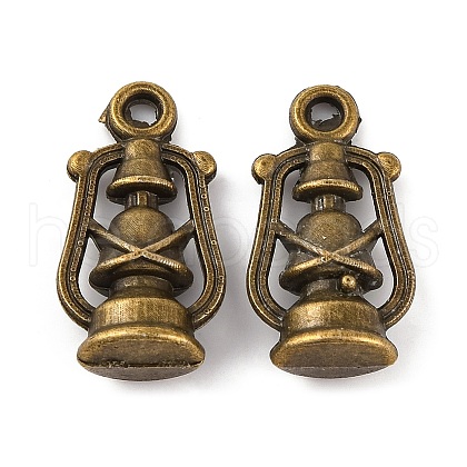 Tibetan Style Alloy Lantern/Oil Lamp Pendants TIBEP-Q041-092AB-NR-1