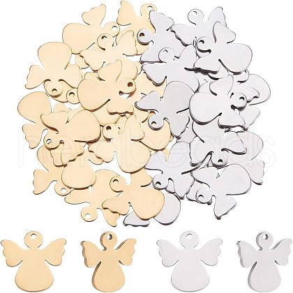 Unicraftale 40Pcs 2 Colors 304 Stainless Steel Charms STAS-UN0028-59-1