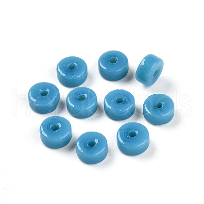 Opaque Solid Color Glass Beads X1-GLAA-N007-6x3mm-A03-1
