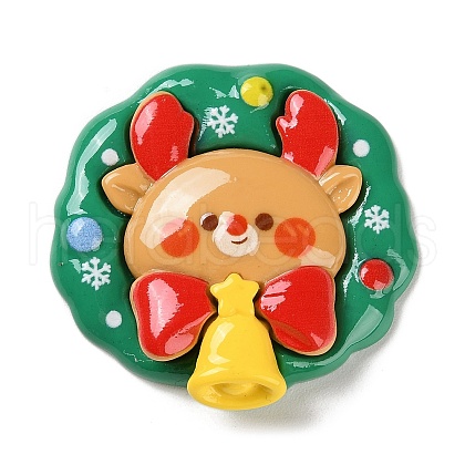 Christmas Theme Opaque Resin Cabochons RESI-F053-A05-1
