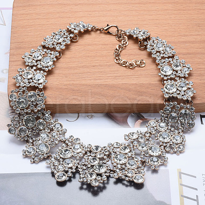 Alloy & Rhinestone Choker Necklaces for Women FS-WG4B1B5-02-1
