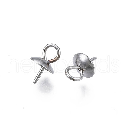 Non-Tarnish 304 Stainless Steel Cup Peg Bails Pendants STAS-S057-58B-P-1