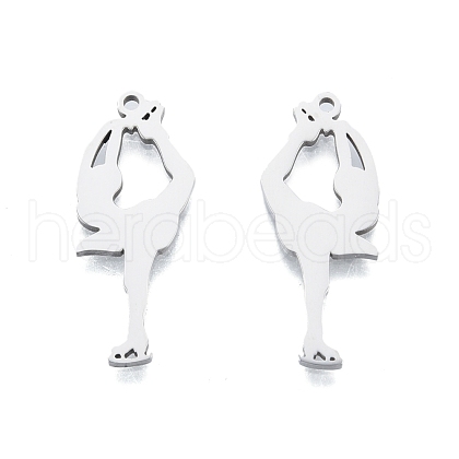 Non-Tarnish 201 Stainless Steel Pendant STAS-B027-19P-1
