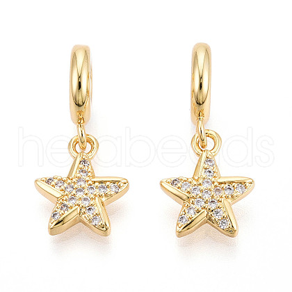 Brass Micro Pave Cubic Zirconia Pendants KK-N271-20G-1