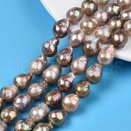 Natural Baroque Pearl Keshi Pearl Beads Strands PEAR-S019-06B-1