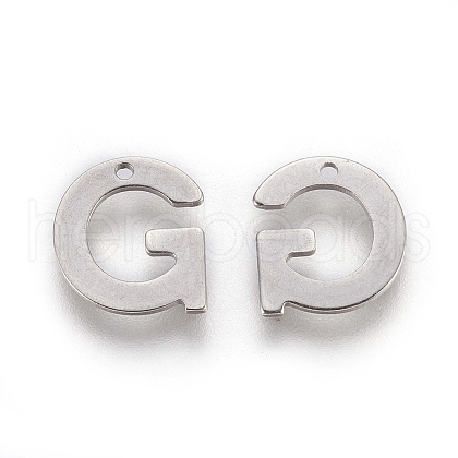 Tarnish Resistant 304 Stainless Steel Charms STAS-F175-02P-G-1
