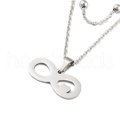 Stainless Steel Pendants Necklaces NJEW-U003-01A-P-1