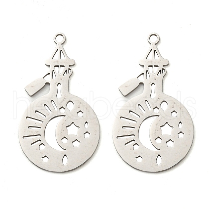 Non-Tarnish 201 Stainless Steel Pendants STAS-M318-06P-1