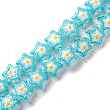 Handmade Lampwork Beads Strands LAMP-K037-07B-1