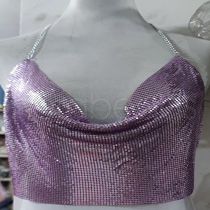 Alloy Aluminum Vest Sequin Halterneck Tops FS-WG449EE-03-1